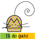 Gato Xadrez no Jardim do Relogio - Serie Fa do Gato